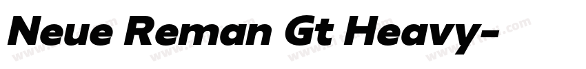 Neue Reman Gt Heavy字体转换